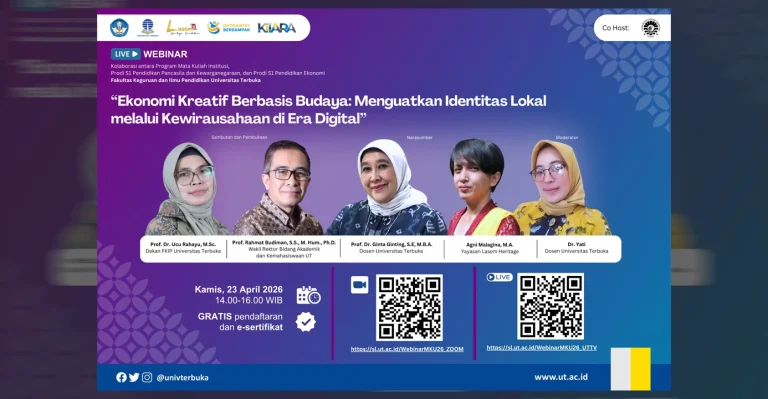 Ekonomi Kreatif Berbasis Budaya Jadi Sorotan Webinar Nasional UT
