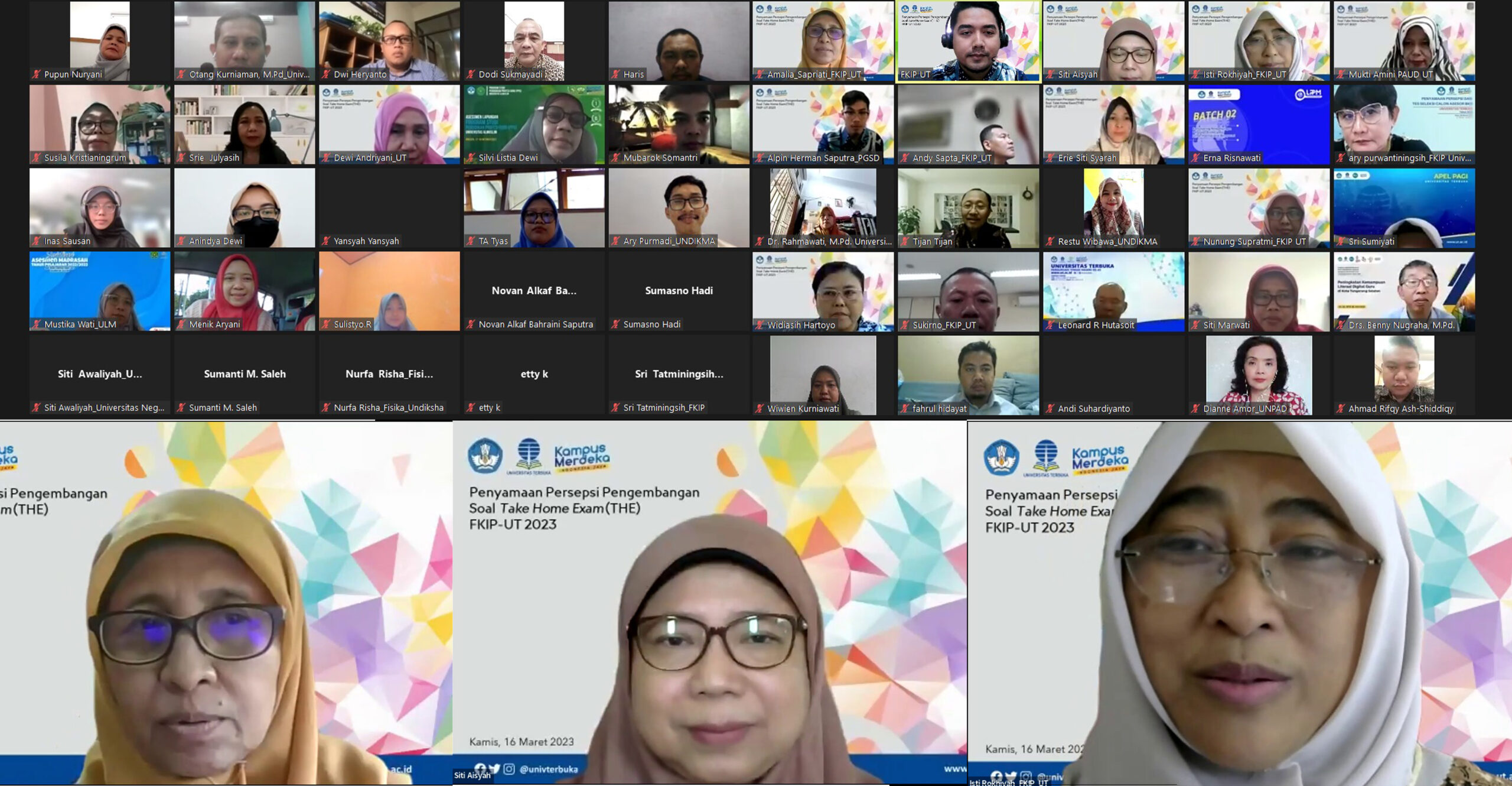 Penyamaan Persepsi Pengembangan Soal THE, Penjaga Kualitas Ujian Akhir Universitas Terbuka