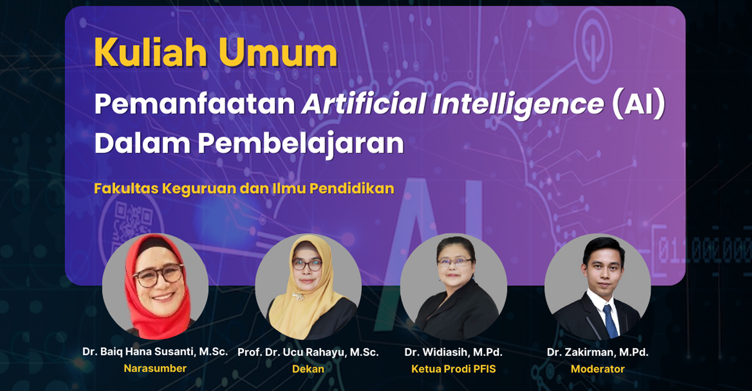 Kuliah Umum FKIP Universitas Terbuka “Pemanfaatan Artificial Intelligence (AI) Dalam Pembelajaran” Sukses dilaksanakan