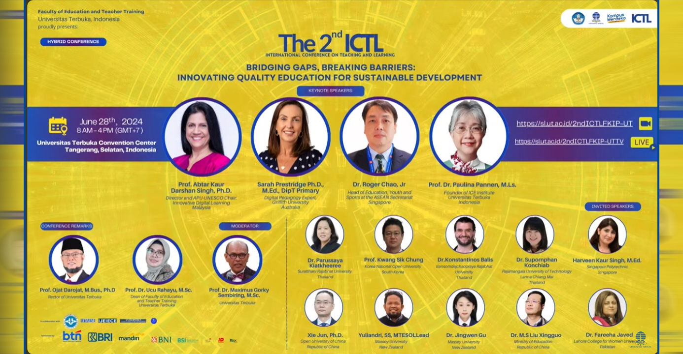 The 2nd ICTL 2024 “Bridging Gaps, Breaking Barriers: Innovating Quality Education for Sustainable Development”