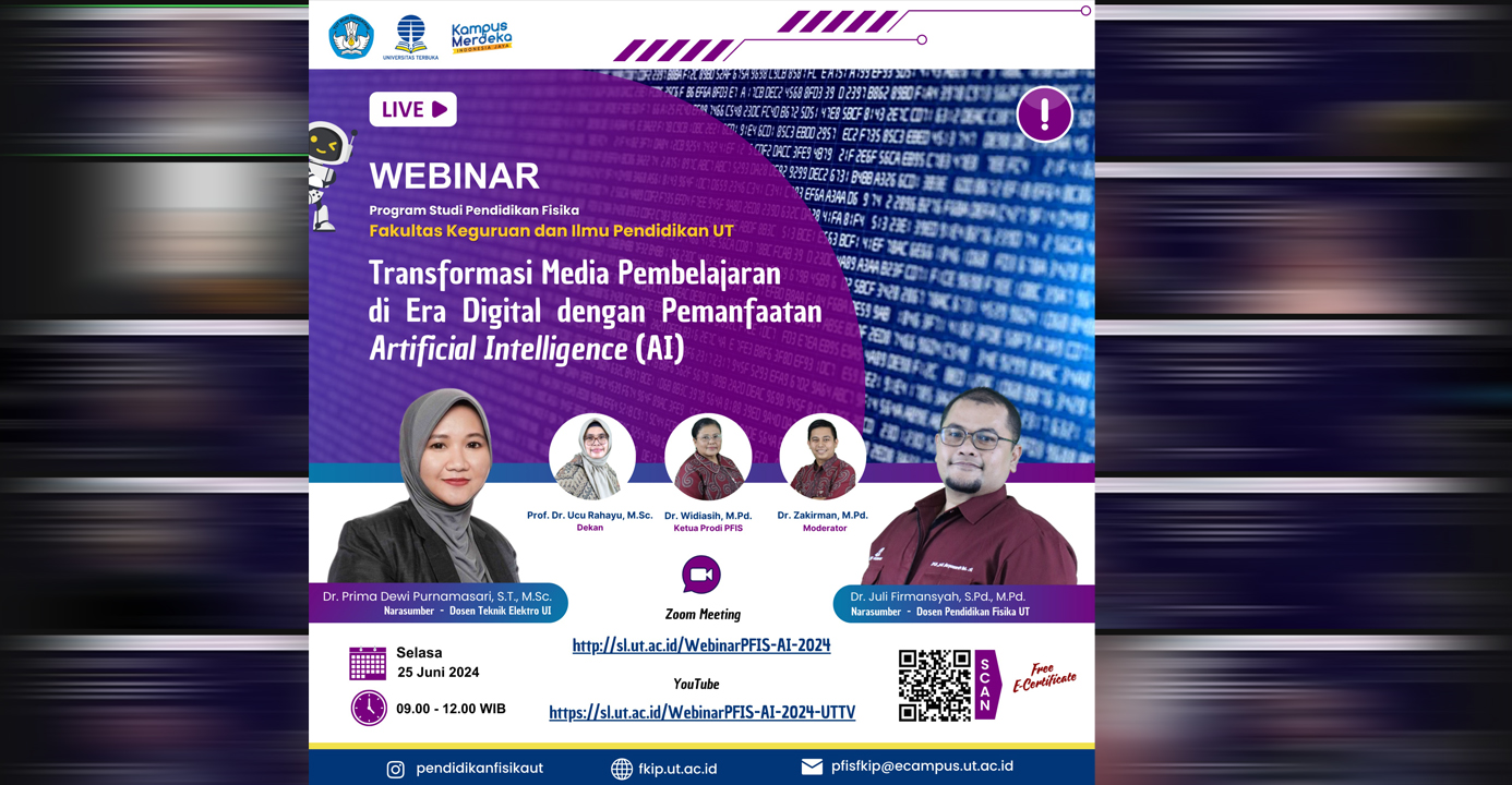 WEBINAR: Transformasi Artificial Intelligence (AI) dalam Media Pembelajaran Menjadi Langkah Inovatif Menuju Masa Depan Pendidikan di Era Digital