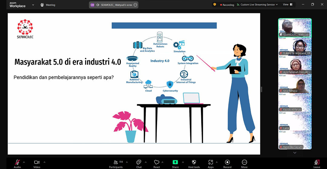 Seminar Akademik Pendidikan Kimia FKIP Universitas Terbuka: Menyongsong Tantangan dan Peluang Mahasiswa Keguruan di Era Digital