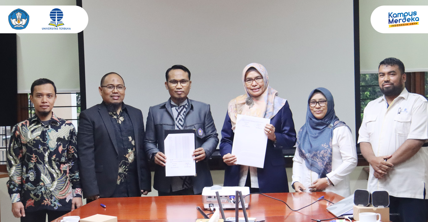 Penandatanganan Perjanjian Kerja Sama antara FKIP Universitas Terbuka dengan Sekolah Tinggi Ilmu Bahasa Arab (STIBA) Ar Raayah