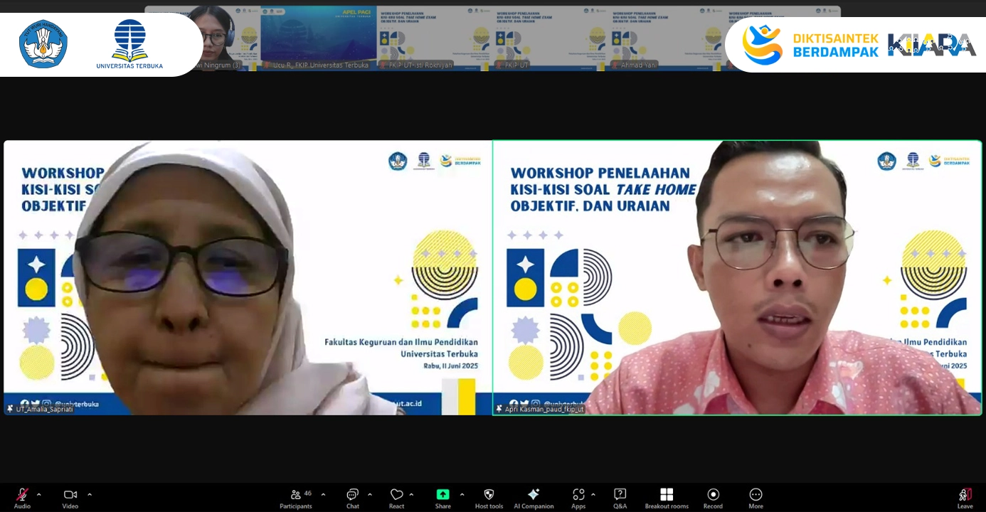 Fakultas Keguruan dan Ilmu Pendidikan Universitas Terbuka Gelar Workshop Penelaahan Kisi-Kisi Soal THE, Objektif, dan Uraian untuk Tingkatkan Kualitas Evaluasi Pembelajaran